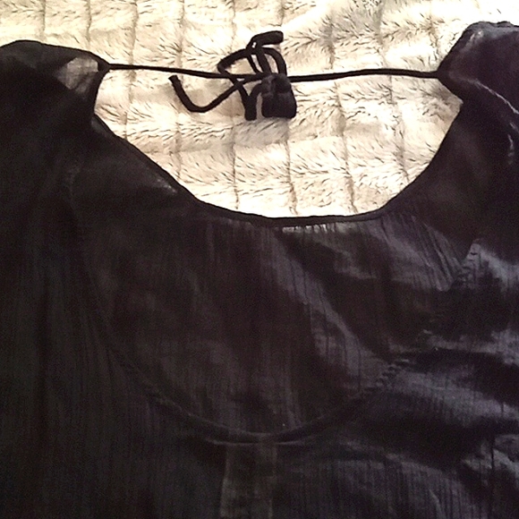 Shade&Shore Sheer Black Tieback Swimsuit Cover-Up - Picture 5 of 6